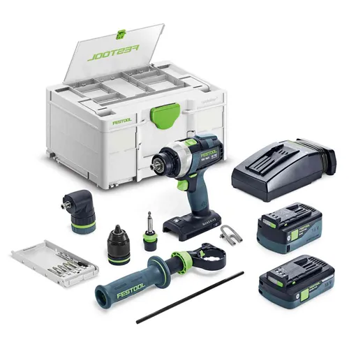 Festool Akkus fúró-csavarbehajtó TDC 18/4 5,0/4,0 I-Set QUADRIVE