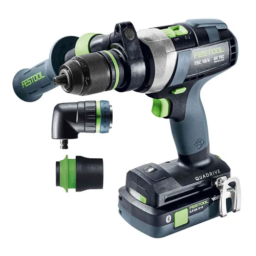 Festool Akkus fúró-csavarbehajtó TDC 18/4 5,0/4,0 I-Set QUADRIVE