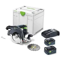 Festool Akkus kézi billenőbúrás körfűrész HKC 55 5,0 EBI-Plus-SCA