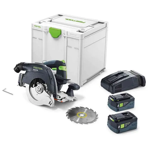 Festool Akkus kézi billenőbúrás körfűrész HKC 55 5,0 EBI-Plus-SCA