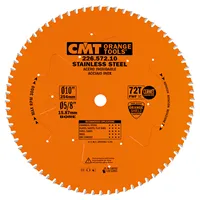 CMT XTreme Körfűrészlap rozsdamentes acélra - D254x2,2 d15,8 Z72 HW