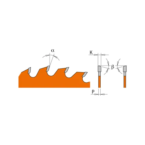CMT Orange Körfűrészlap elektromos szerszámokhoz univerzális - D190x2,6 d16 Z24 HW