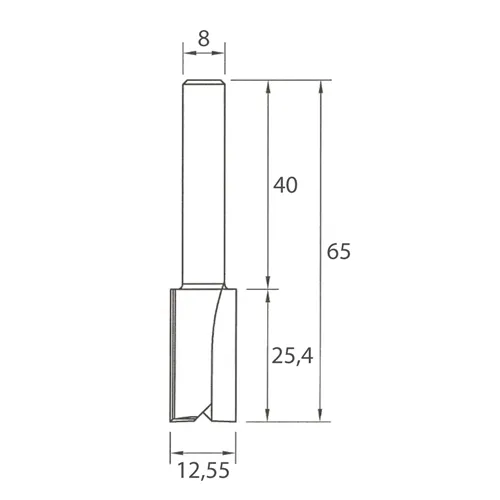 IGM M100 Horonymaró - D12,55x25,4 L65 S=8 HW