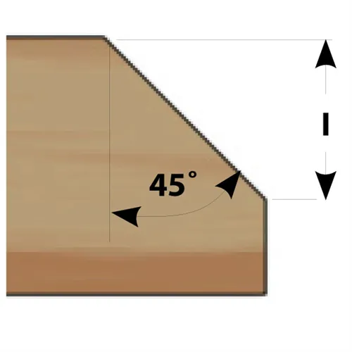 IGM M109 Csapágyas szögmaró - 45° D32,2x11,34 L62 S=8 HW