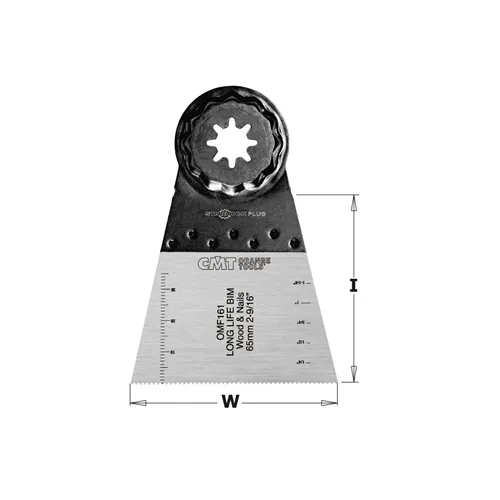 CMT Starlock Merülő fűrészlap BIM meghosszabított élettartammal, fára és szögekre - 65 mm, 50 db-os készlet