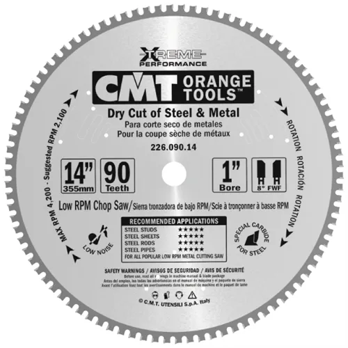 CMT XTreme Körfűrészlap rozsdamentes acélra-D250x2,2 d30 Z72 HW (Kicsomagolt)