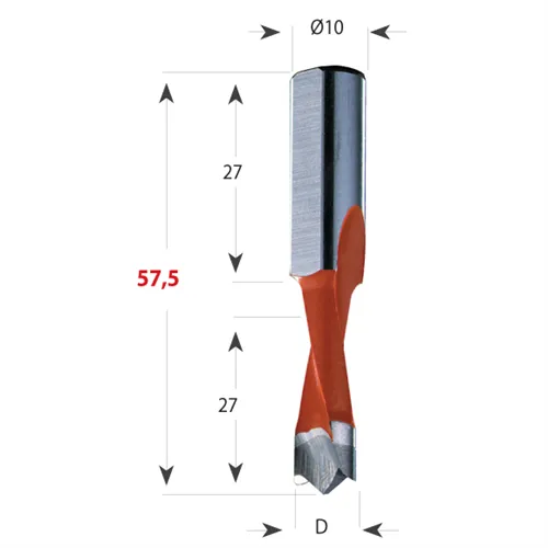 CMT 310 Xtreme Tipliző fúró zárt S10 L57,5 HW, D8x27 S=10x27 L57,5 LH (Kicsomagolt)