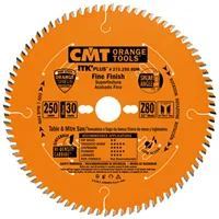 CMT ITK Ultra vékony körfűrészlap keresztirányú finiselő vágásokra, D250x2,4 d30 Z80 HW (Kicsomagolt)