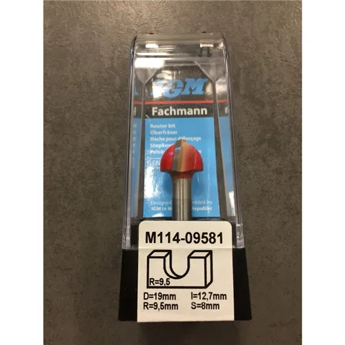 IGM M114 Domború maró, R9,5 D19x12,7 L53 S=8 HW (Használt)