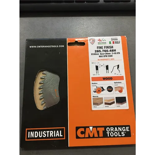 CMT CHROME Körfűrészlap keresztirányú finiselő vágásra, D160x2,2 d20 Z48 HW (Használt)