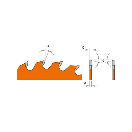 CMT Industrial Körfűrészlap elektromos szerszámokhoz univerzális - D216x2,8 d30 Z48 HW -5°Neg (Használt)