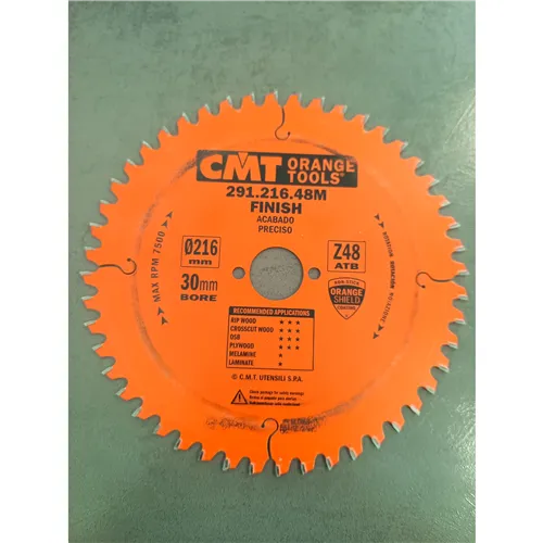 CMT Industrial Körfűrészlap elektromos szerszámokhoz univerzális - D216x2,8 d30 Z48 HW -5°Neg (Használt)