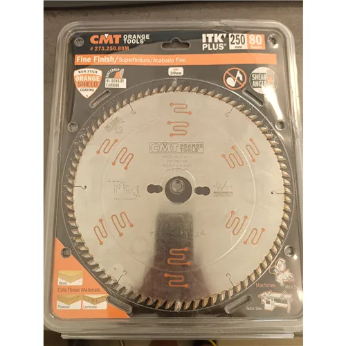 CMT Orange Chrome Super Körfűrészlap profil listákra - D250x3,0 d30 Z80 HW (Használt)