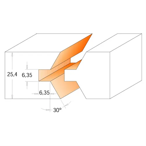 IGM M955 Maró készlet díyzített élekre - D40 I25,4 A30° S=12 HW (Használt)