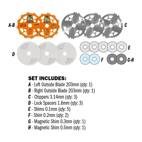 CMT hornyolótárcsa készlet DADO PRO - D203x6,2-20 d15,87 Z12 HW (Használt)