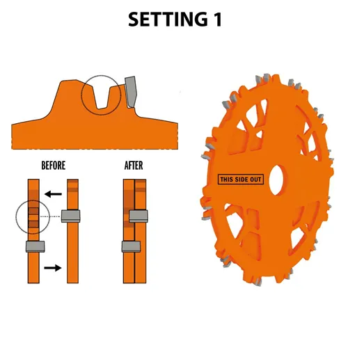 CMT hornyolótárcsa készlet DADO PRO - D203x6,2-20 d15,87 Z12 HW (Használt)