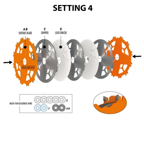 CMT hornyolótárcsa készlet DADO PRO - D203x6,2-20 d15,87 Z12 HW (Használt)