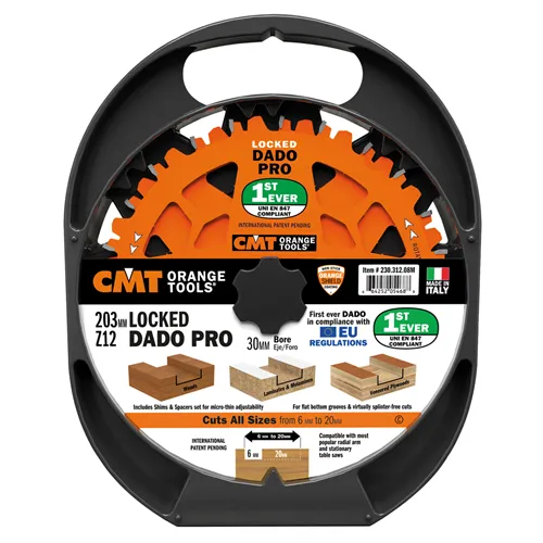 CMT hornyolótárcsa készlet DADO PRO - D203x6,2-20 d15,87 Z12 HW (Használt)